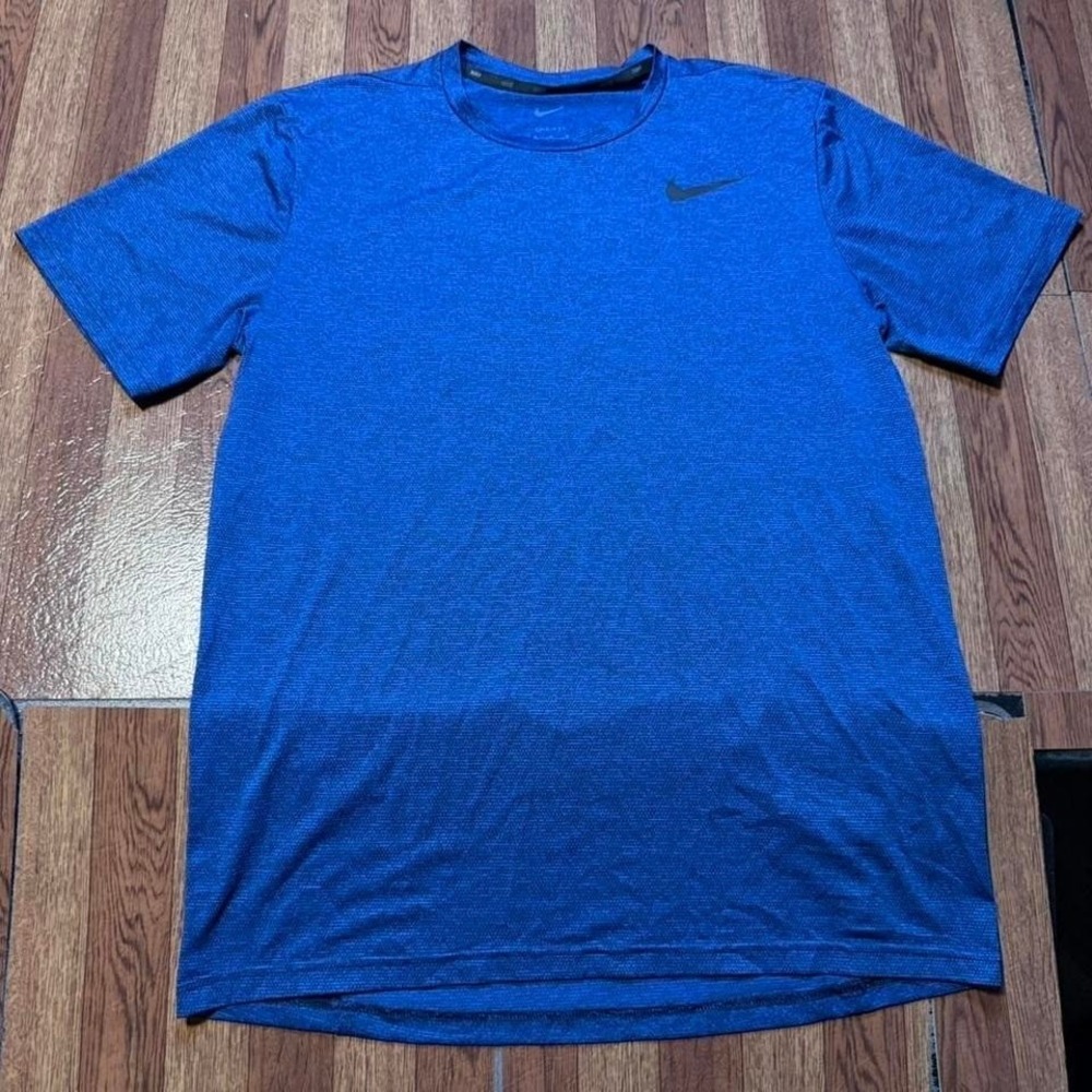 Nike Blue Dri-Fit Tech Retro Sportswear Running Train Shirt Medium